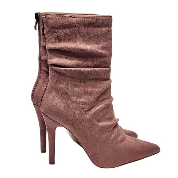 Journee Collection Markie Bootie Slouchy Stiletto Size 6 Blush FLAW artsy - Picture 5 of 14